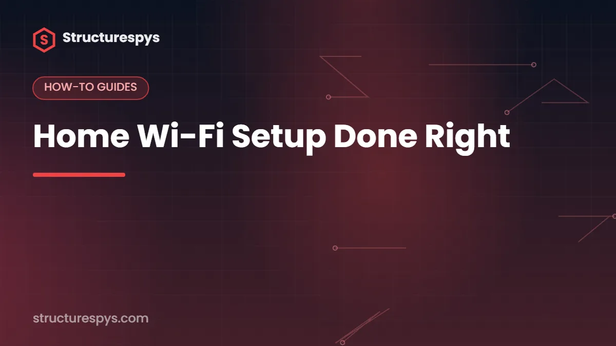 Home Wi-Fi Setup Done Right — Structurespys